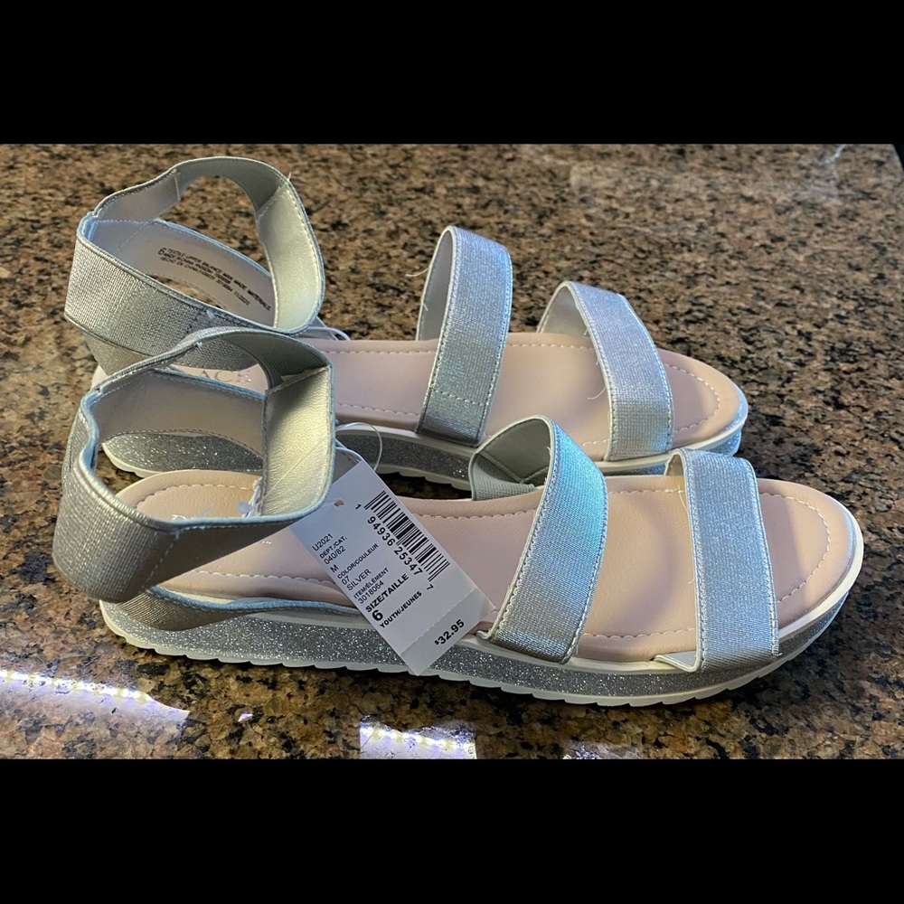 Childrens Place  Sandals (silver)  size 6